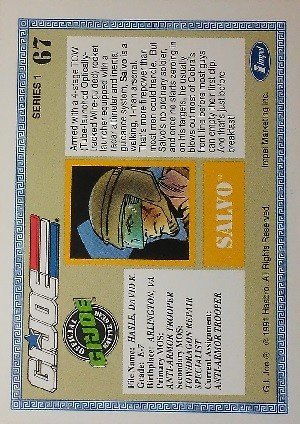 Impel G.I. Joe Series 1 Base Card 67 Salvo