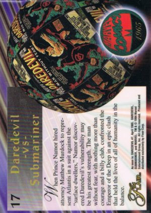 Fleer Marvel Annual Flair '94 Base Card 17 Daredevil vs Submariner
