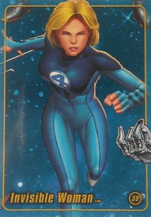ToyBiz Marvel Figure Factory Cards Base Card 39 Invisible Woman