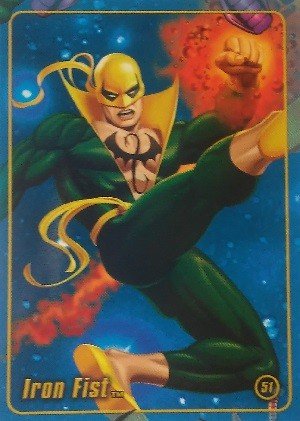 ToyBiz Marvel Figure Factory Cards Base Card 51 Iron Fist