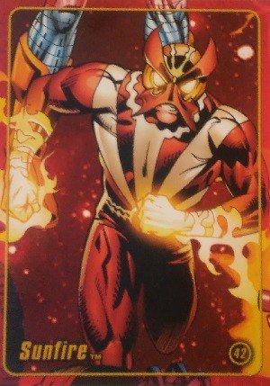 ToyBiz Marvel Figure Factory Cards Series 2 Base Card 42 Sunfire