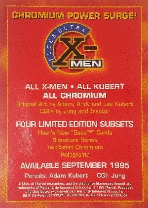 Fleer X-Men '95 Fleer Ultra Promo Card  Wolverine