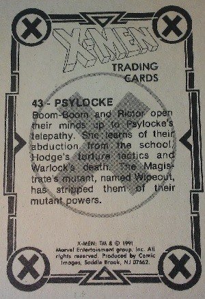 Comic Images X-Men Trading Cards Base Card 43 Psylocke