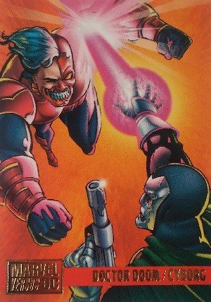 Fleer/Skybox DC versus Marvel Comics Base Card 93 Doctor Doom vs. Cyborg