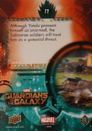 Upper Deck Guardians of the Galaxy Full Bleed Base Card 72 Although Yondu presents himself as unarmed, th