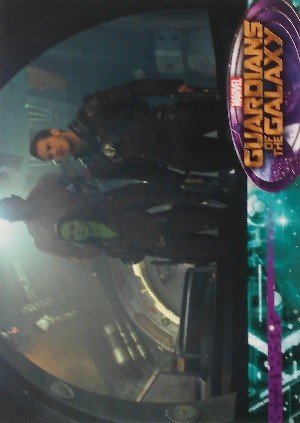 Upper Deck Guardians of the Galaxy Full Bleed Base Card 77 Gamora, Quill and Drax head for the flight dec