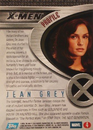 Topps X-Men The Movie Base Card 4 Jean Grey