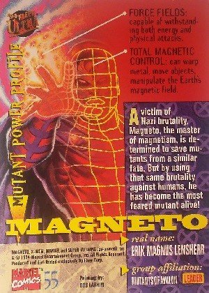 Fleer X-Men 1994 Fleer Ultra Base Card 55 Magneto