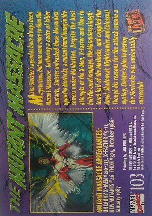 Fleer X-Men 1994 Fleer Ultra Base Card 103 Mutant Massacre