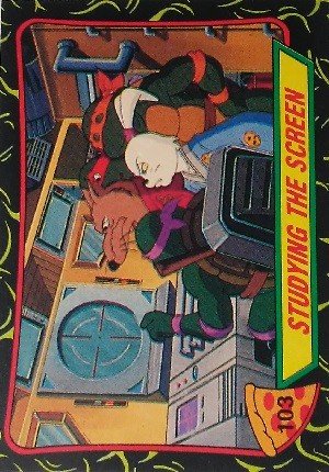 Topps Teenage Mutant Ninja Turtles Series 2 Base Card 103 Studying the Screen