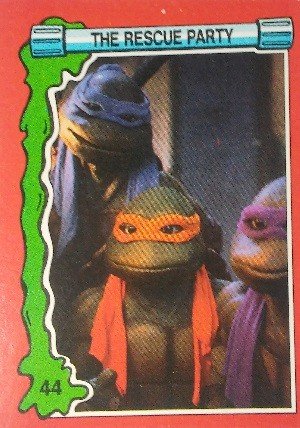 Topps Teenage Mutant Ninja Turtles II - The Secret of Ooze Base Card 44 The Rescue Party