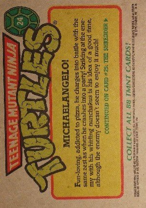 Topps Teenage Mutant Ninja Turtles Base Card 24 Michaelangelo!