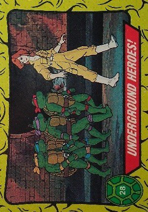 Topps Teenage Mutant Ninja Turtles Base Card 28 Underground Heroes!