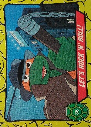 Topps Teenage Mutant Ninja Turtles Base Card 36 Let's Rock 'n Roll!