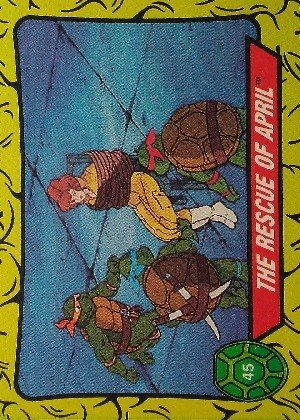 Topps Teenage Mutant Ninja Turtles Base Card 45 The Rescue of April