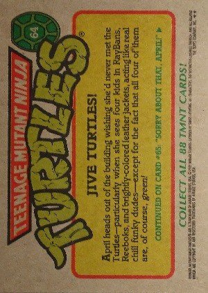 Topps Teenage Mutant Ninja Turtles Base Card 64 Jive Turtles!