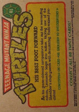 Topps Teenage Mutant Ninja Turtles Base Card 81 His Best Food Forward