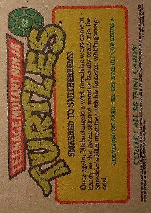 Topps Teenage Mutant Ninja Turtles Base Card 82 Smashed to Smithereens!