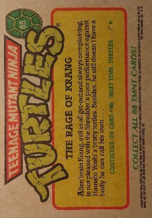 Topps Teenage Mutant Ninja Turtles Base Card 85 The Rage of Krang
