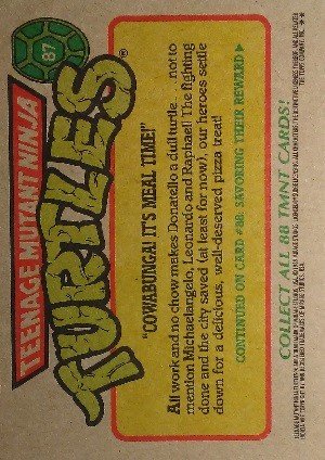 Topps Teenage Mutant Ninja Turtles Base Card 87 Cowabunga! It's Meal Time!