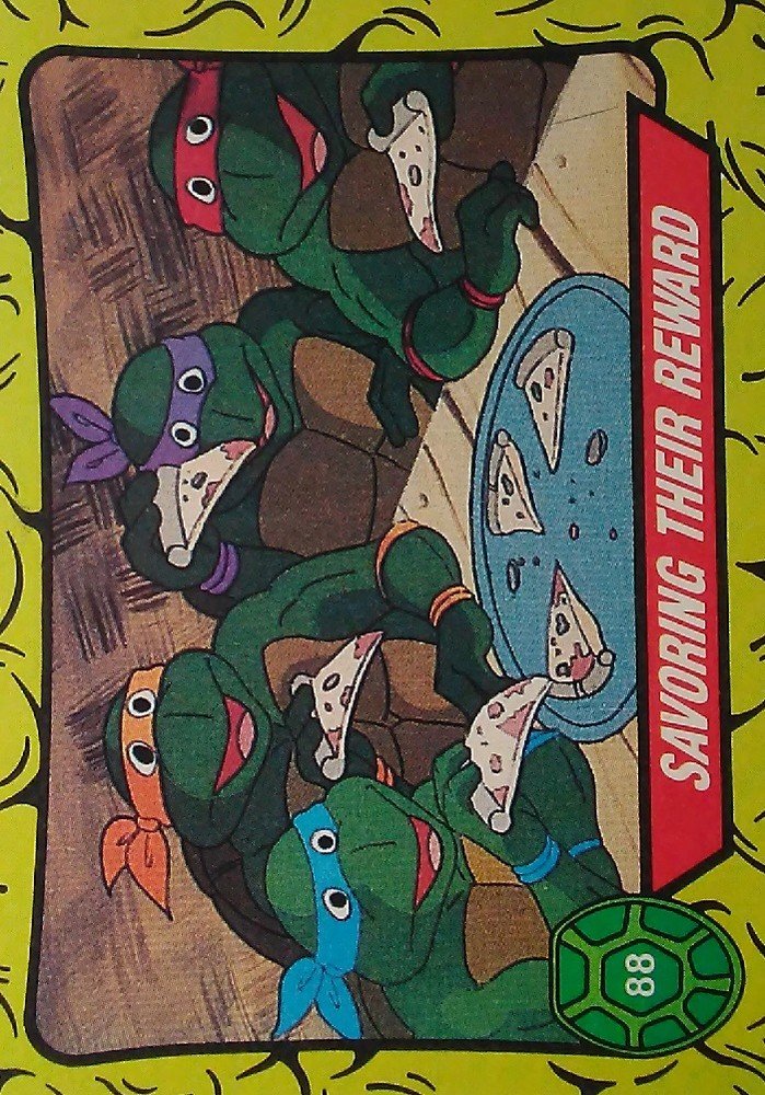 Topps Teenage Mutant Ninja Turtles Base Card 88 Savoring Their Reward