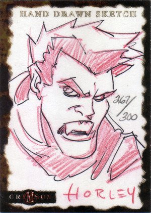 Dynamic Forces Crimson Commemorative Hand Drawn Sketch Card  Alex Horley (#'d to 300)