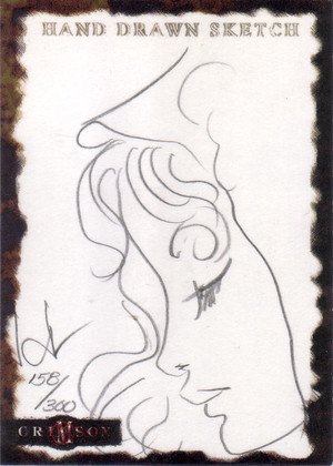 Dynamic Forces Crimson Commemorative Hand Drawn Sketch Card  Jose Villarrubia (#'d to 300)