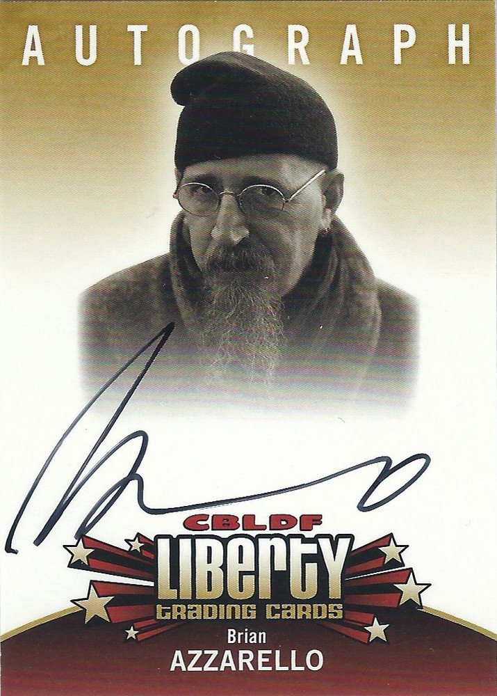 Cryptozoic CBLDF Liberty Trading Cards Autograph Card  Brian Azzarello