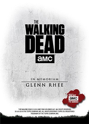 Topps The Walking Dead In Memoriam Base Card 2 Glenn Rhee
