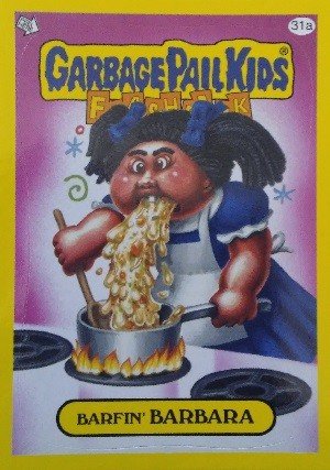 Topps Garbage Pail Kids - Flashback Series 3 Stickers 31a Barfin' BARBARA