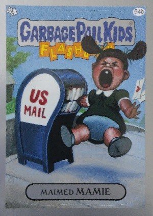 Topps Garbage Pail Kids - Flashback Series 3 Silver Parallel Base Stickers 54b Maimed MAMIE
