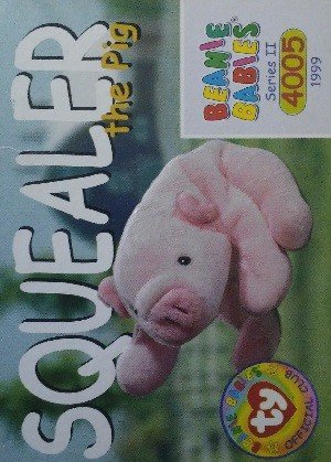 Ty / Cyrk Beanie Babies Series II Base Card 226 Squealer the Pig