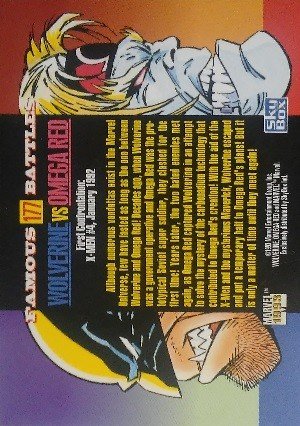 SkyBox Marvel Universe IV Base Card 177 Wolverine vs Omega Red