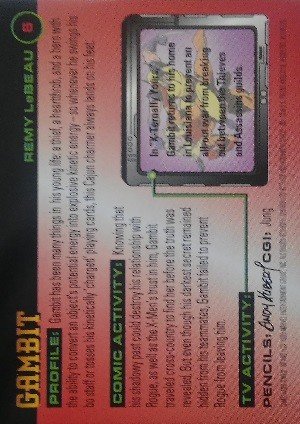 Fleer X-Men 1996 Fleer Base Card 6 Gambit
