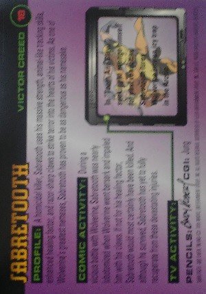 Fleer X-Men 1996 Fleer Base Card 18 Sabretooth