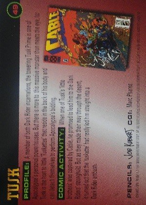 Fleer X-Men 1996 Fleer Base Card 49 Tusk