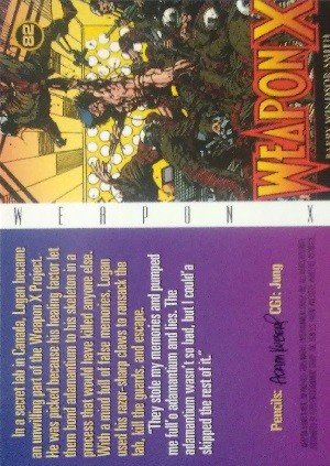 Fleer X-Men 1996 Fleer Base Card 82 Weapon X