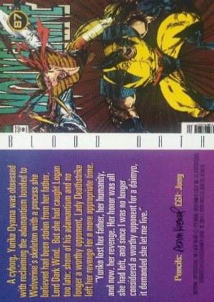 Fleer X-Men 1996 Fleer Base Card 87 Blood Oath