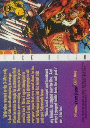 Fleer X-Men 1996 Fleer Base Card 89 Back Again