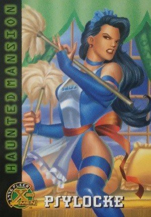 Fleer X-Men 1996 Fleer Base Card 96 Psylocke as The French Maid