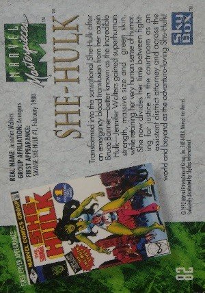 SkyBox Marvel Masterpieces Base Card 82 She-Hulk