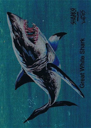 Attic Cards Sharks! Metal Base Card 4M Great White Shark