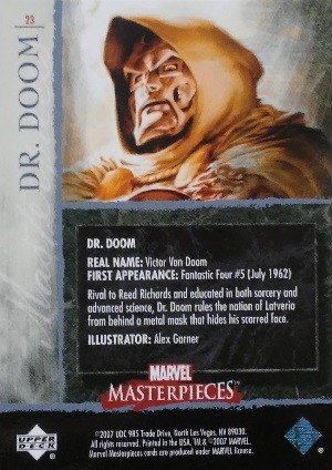 Upper Deck Marvel Masterpieces Gold Border Parallel Card 23 Dr. Doom