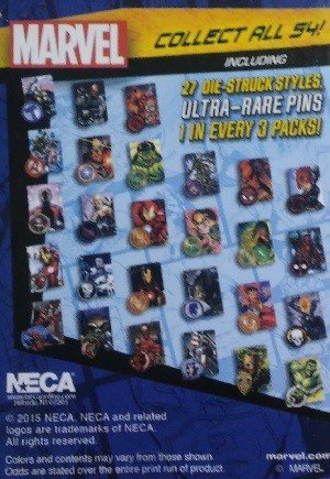 NECA Marvel Jumbo Metal Pin & Card   Empty box