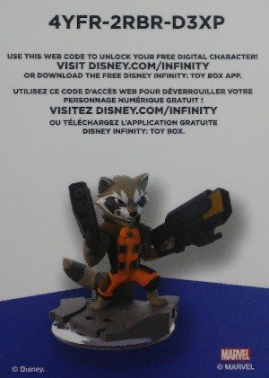 SkyBox Disney Infinity 2.0 Base Card  Rocket Raccoon (No Logo)