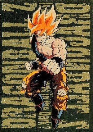 Artbox Dragon Ball Z Trading Cards Series 3 Gold Metallic Card G-4 Super Saiyan Goku (Battle Damaged)