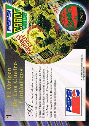 Marvel Comics Marvel Pepsi Cards Base Card 1 la Mole