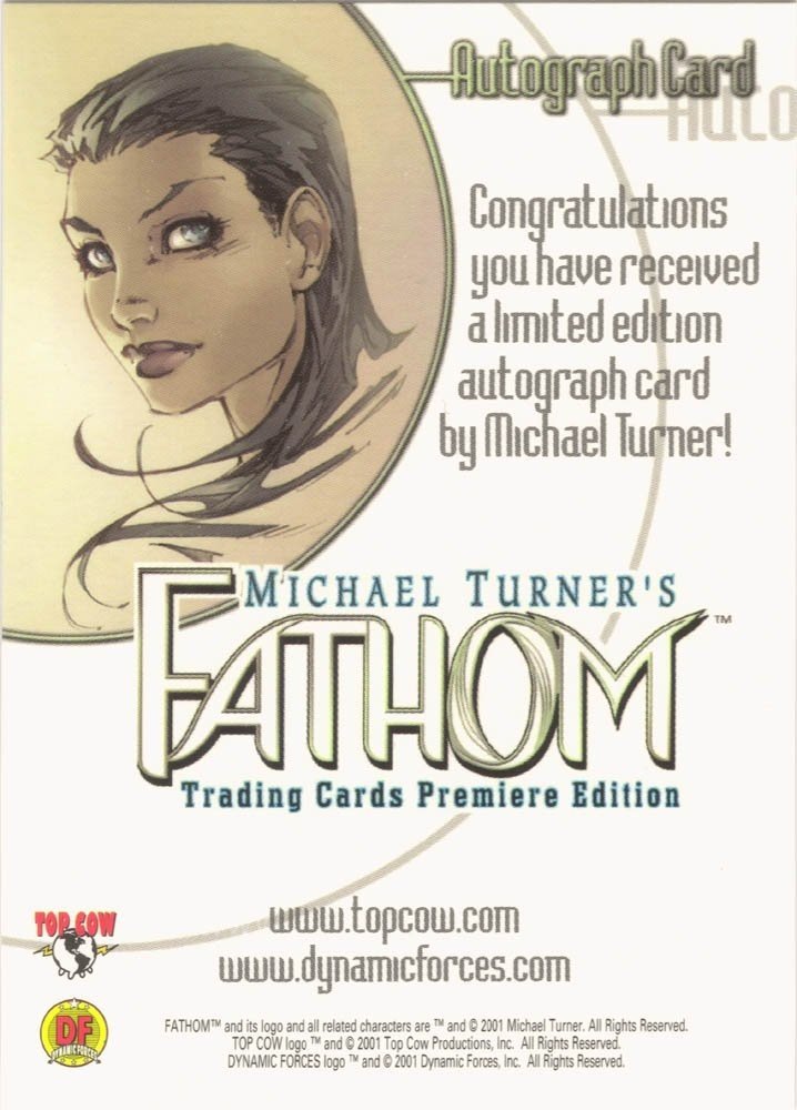 Dynamic Forces Fathom   Binder Exclusive Michael Turner autograph (#'d to 1500)