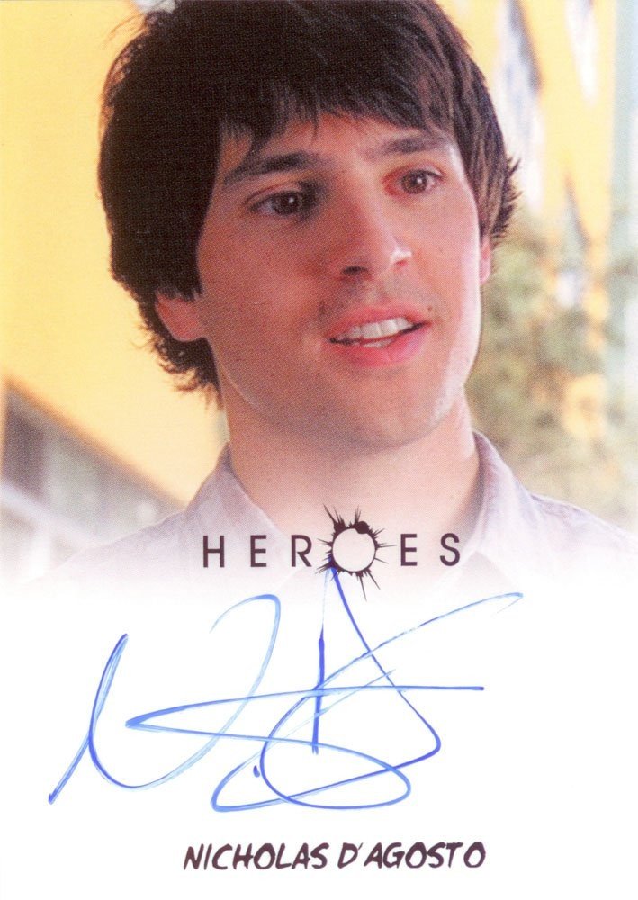 Rittenhouse Archives Heroes Archives Autograph Card  Nicholas D'Agosto as West Rosen