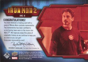Upper Deck Iron Man 2 Memorabilia Card IMC-9 Tony Stark 
